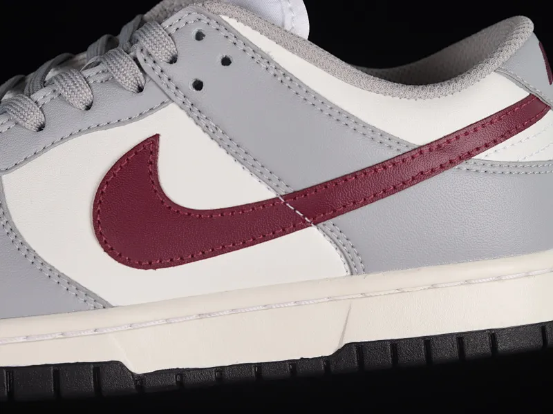 All categories Nk SB Dunk series Nk SB Dunk Low low-top sneakers Nk Dunk Low "Grey White" gray burgundy low-top retro sports and leisure sneakers DD1503-122